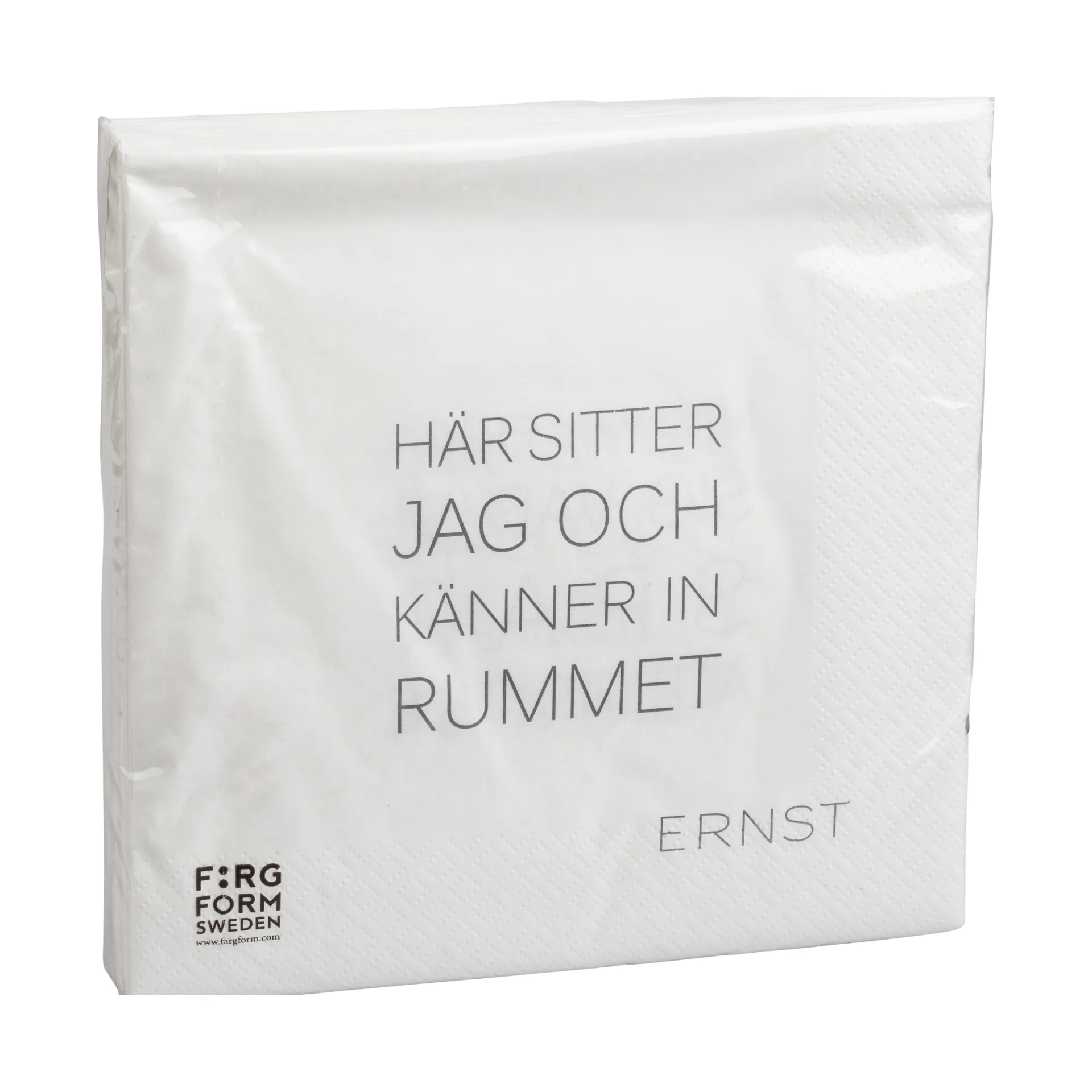 Ernst serviet med citat Tid-Rum 20-pak, Hvid ERNST
