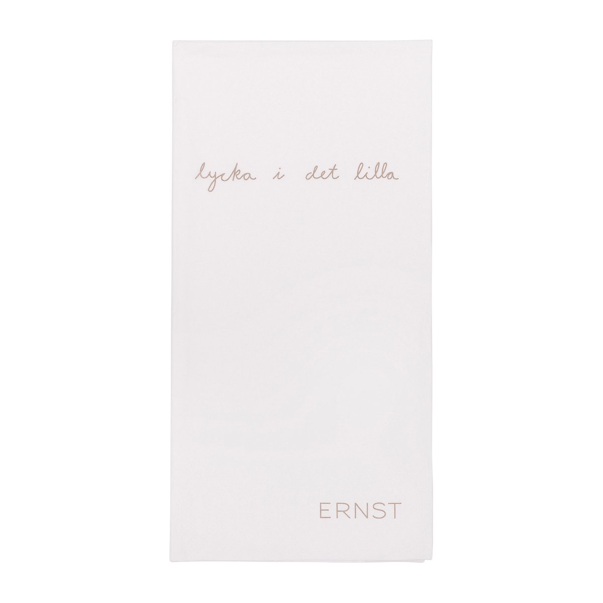 ERNST Ernst serviet med citatet “Lycka i det lilla” 20-pak Hvid-Grå