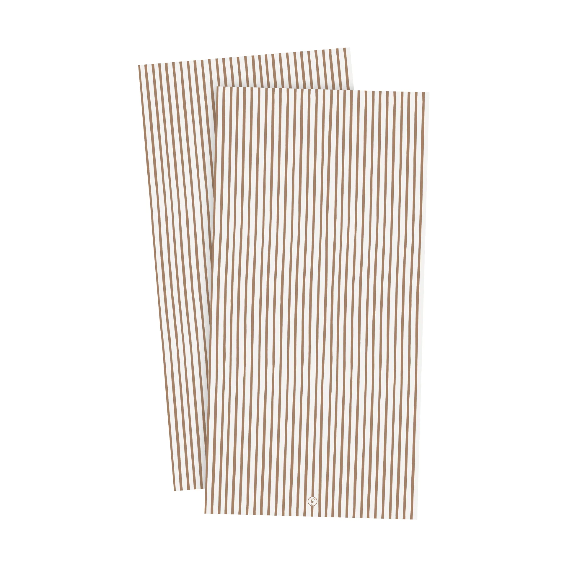 Ernst serviet stribet 10x20 cm 20-pak, Karamel-hvid ERNST