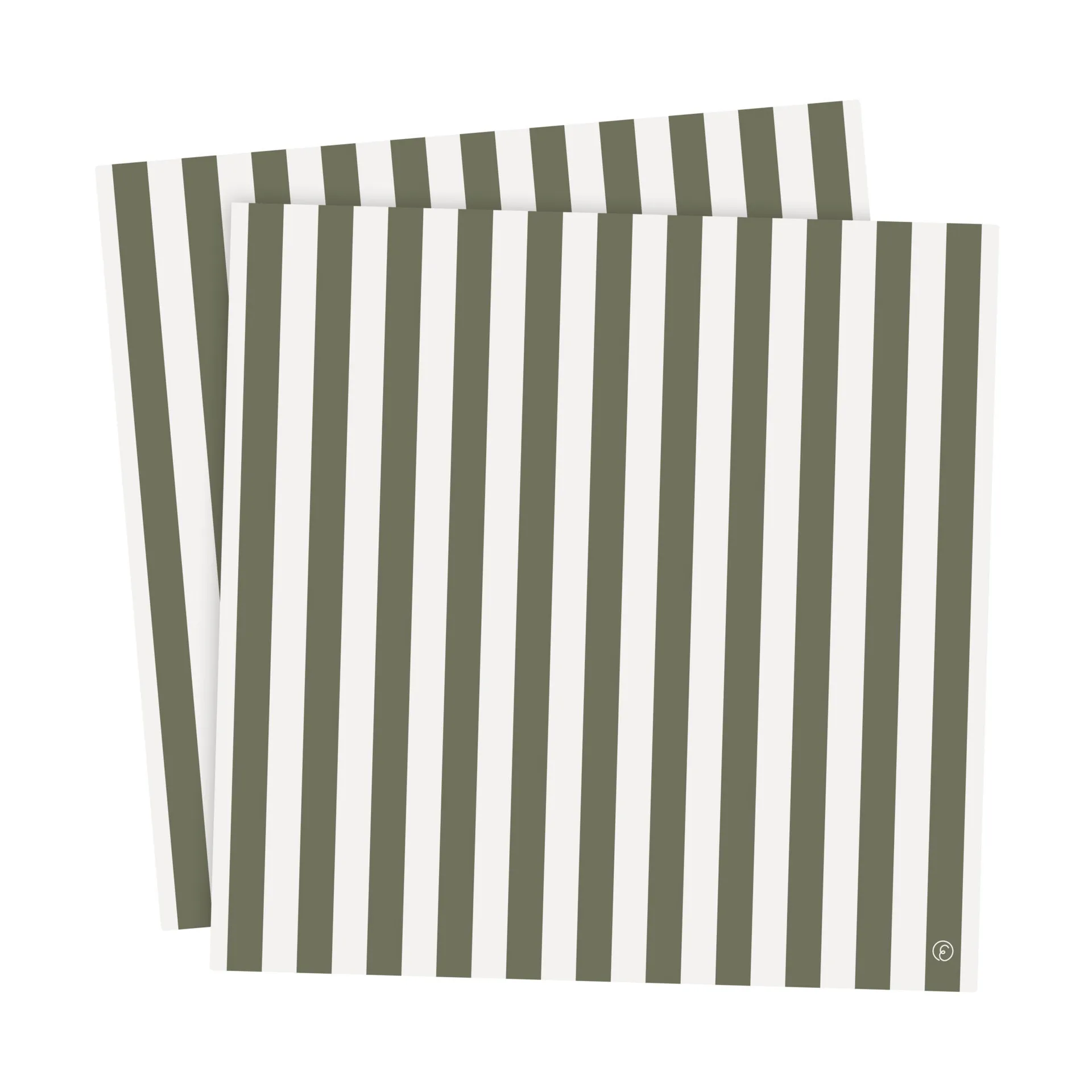 Ernst serviet stribet 33x33 cm 20-pak, Grøn-hvid ERNST