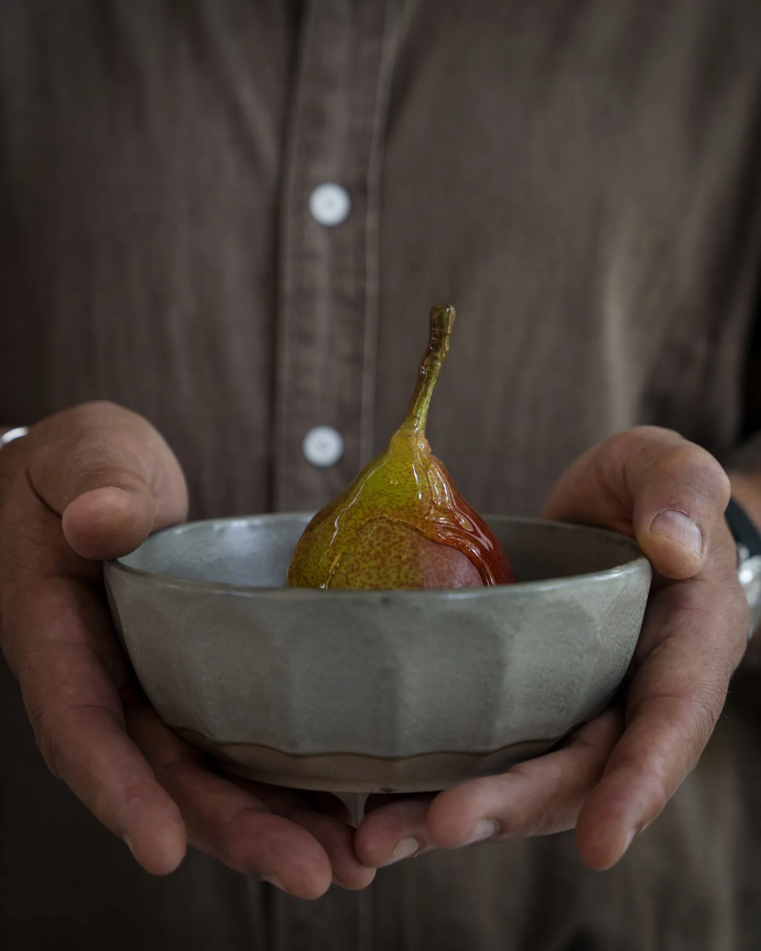 Ernst skål stentøj, Grå-natur, Ø16 cm ERNST