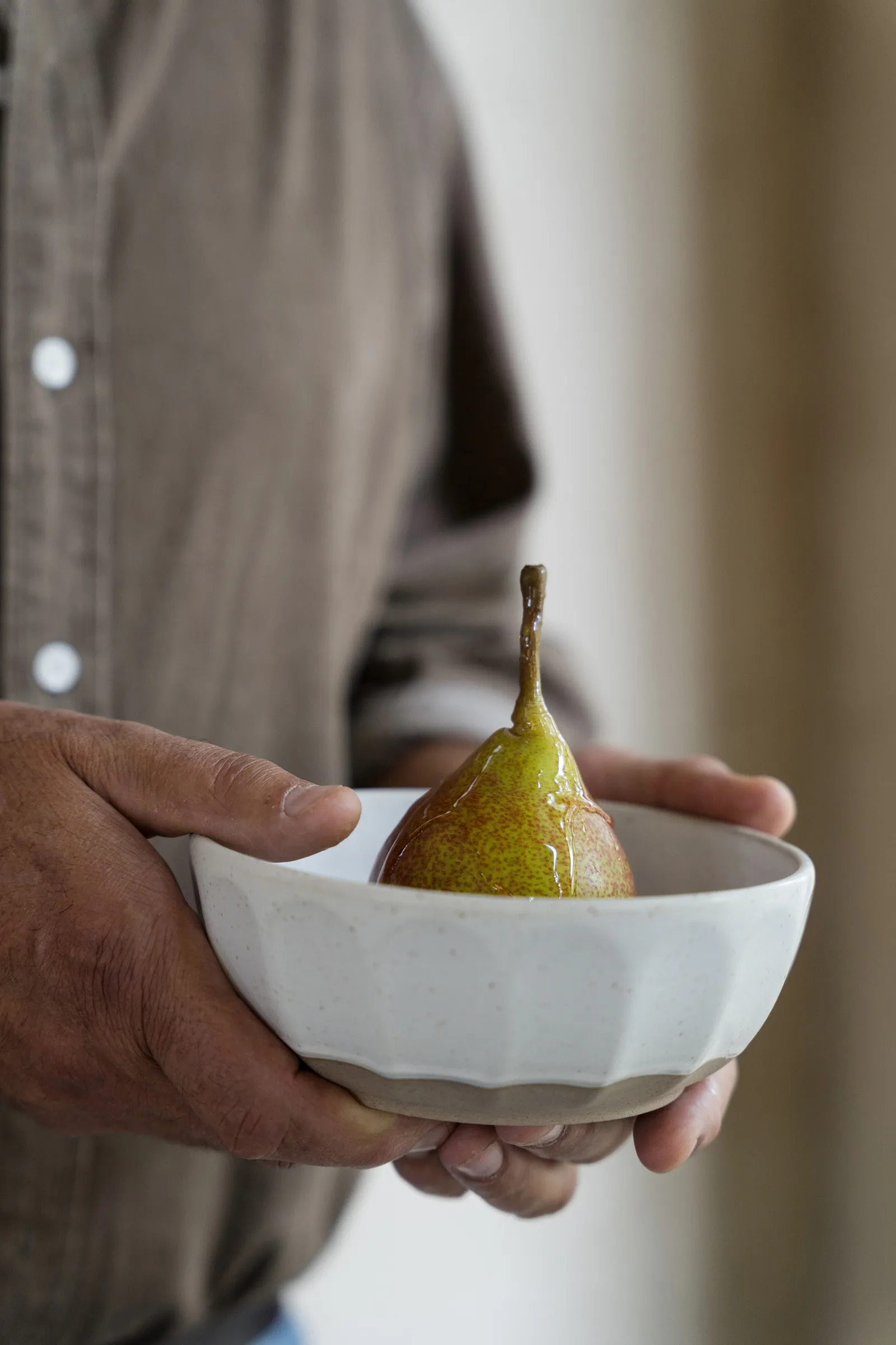 Ernst skål stentøj, Hvid-natur, Ø16 cm ERNST