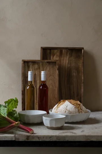 Ernst skål stentøj - Hvid-natur, Ø20 cm - ERNST