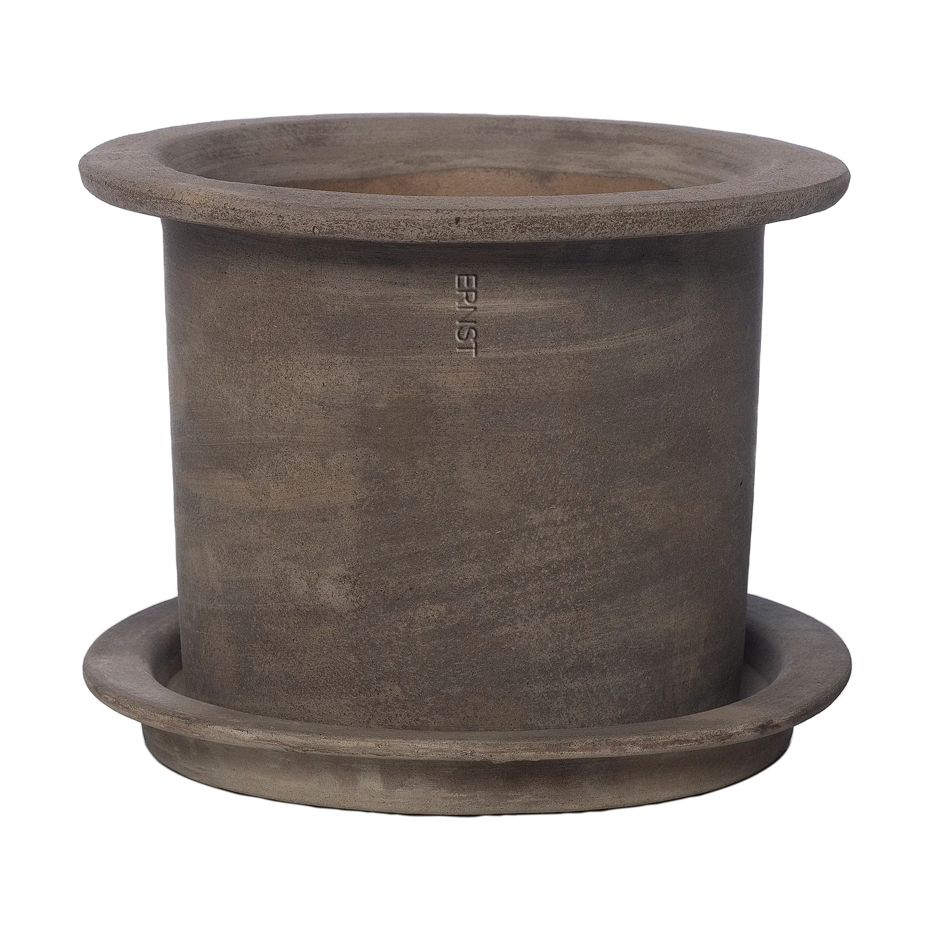 Ernst terracotta krukke med underskål, Ø18x14 cm ERNST