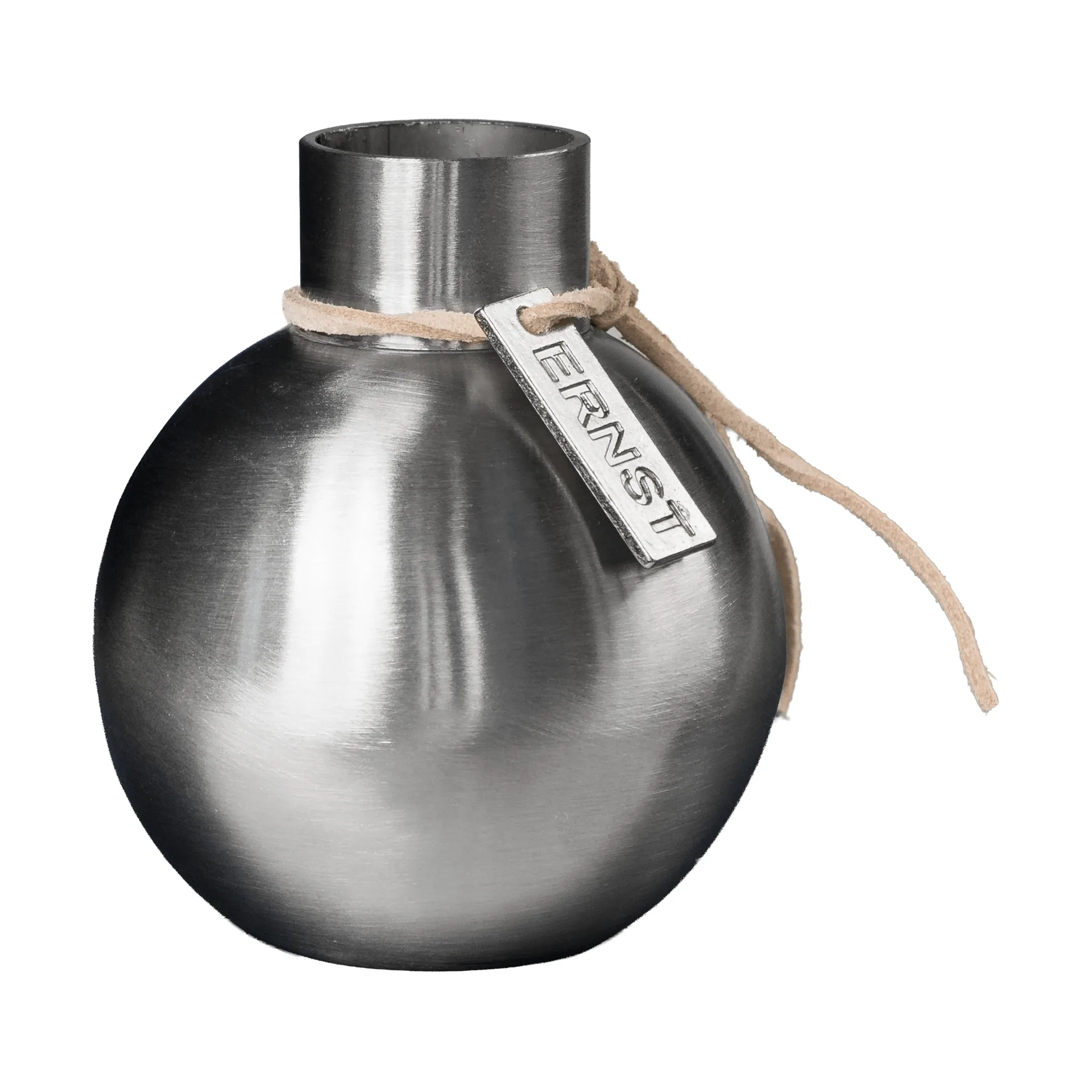 ERNST Ernst vase i børstet stål Ø5,5x7 cm