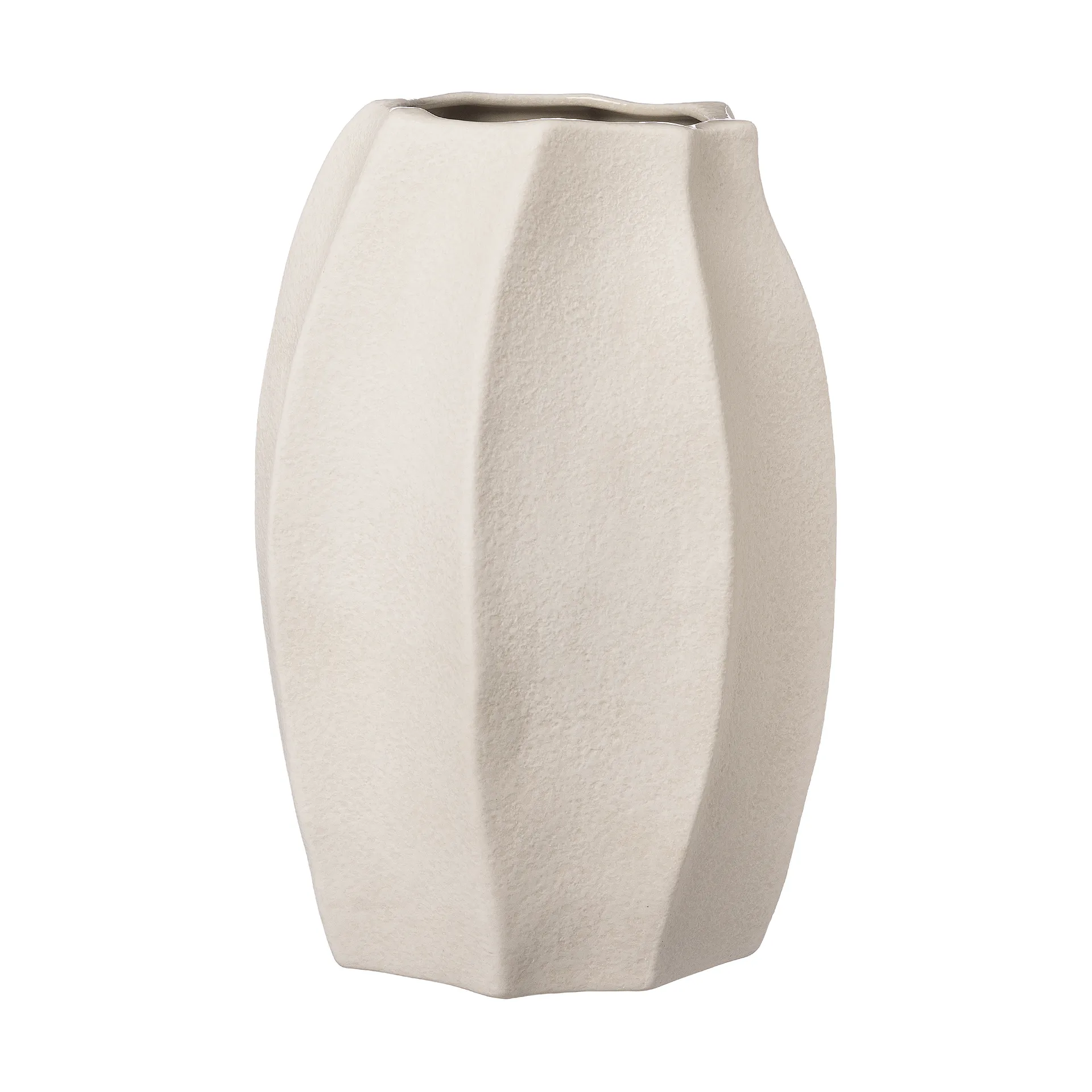 Ernst vase stentøj Ø15x23 cm, Naturhvid ERNST