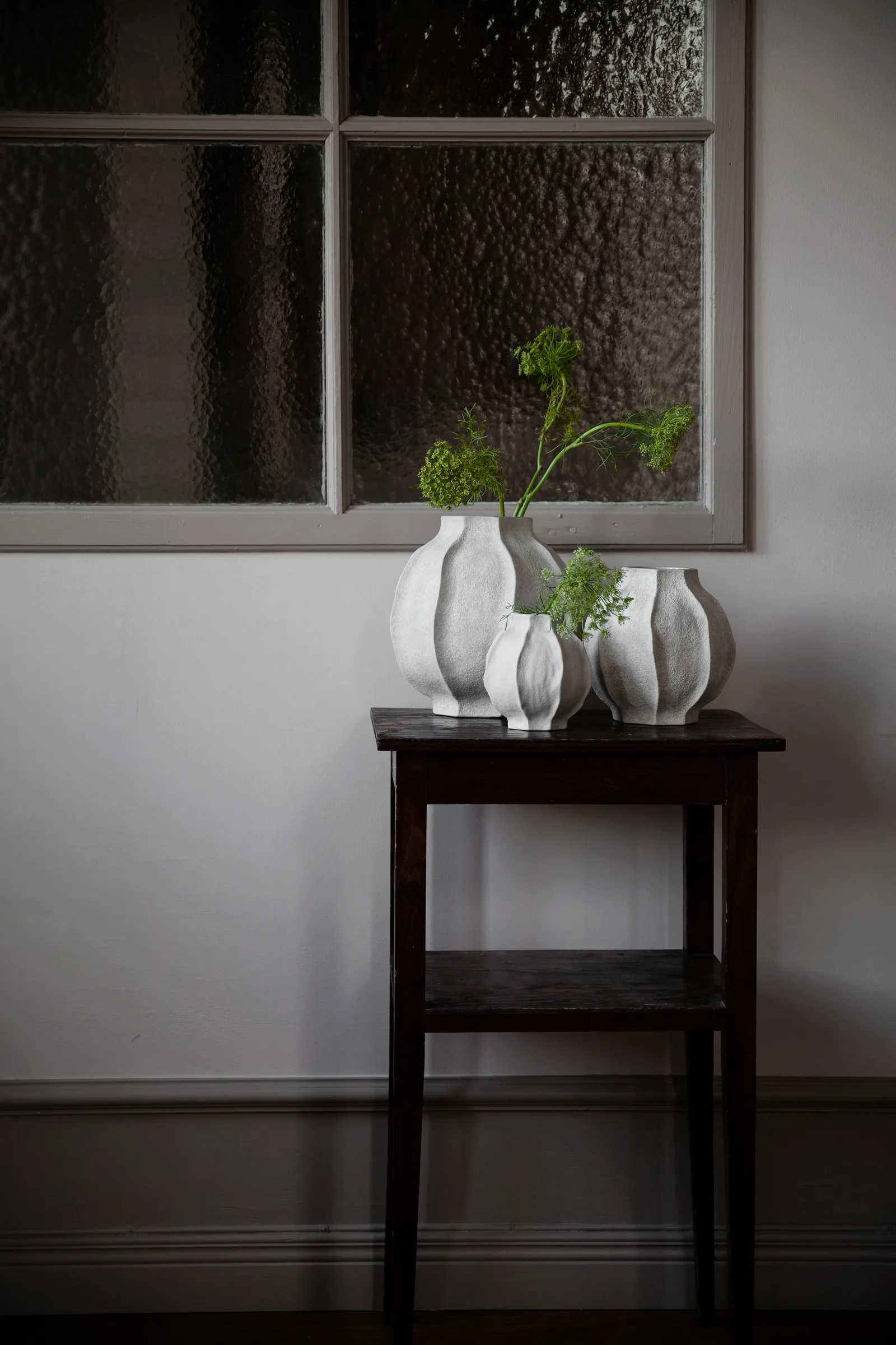 Ernst vase ujævne striber, 14 cm ERNST