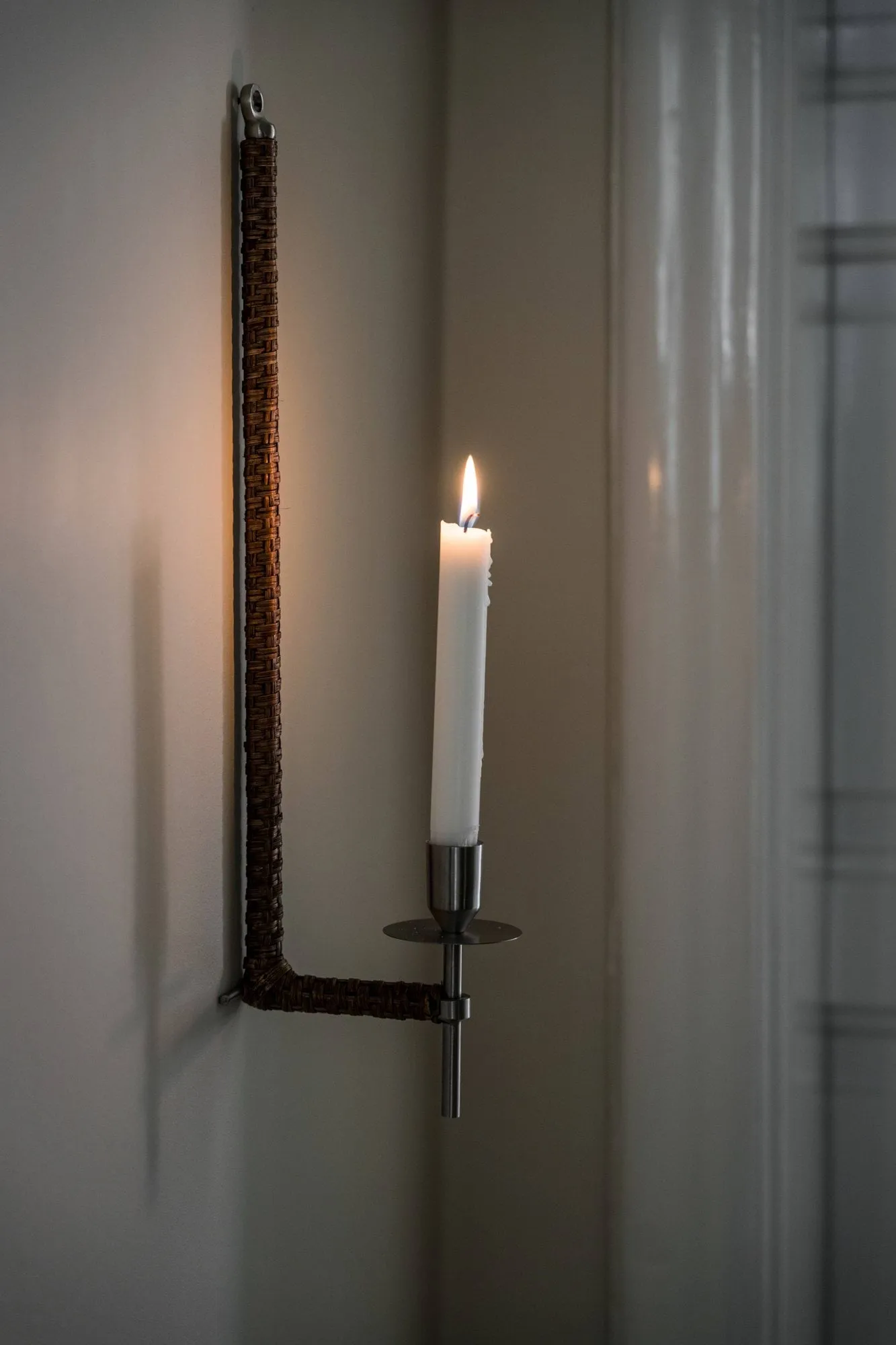 Ernst væglampet flet, Børstet stål, 47 cm ERNST
