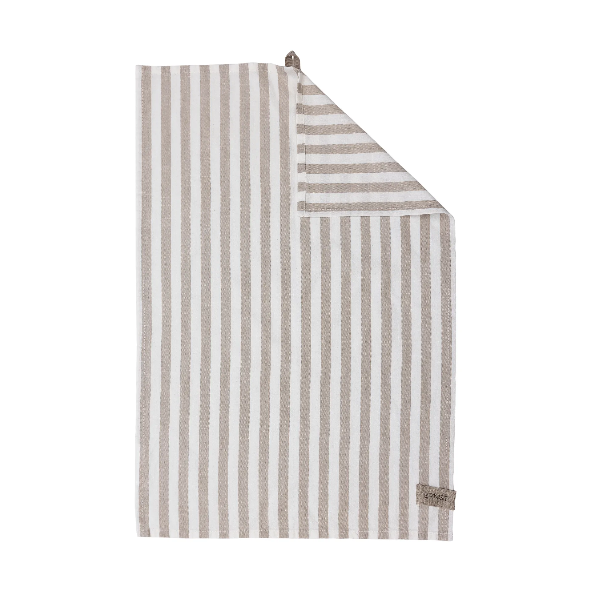Ernst viskestykke bredstribet 47x70 cm, Beige-hvid stribe ERNST
