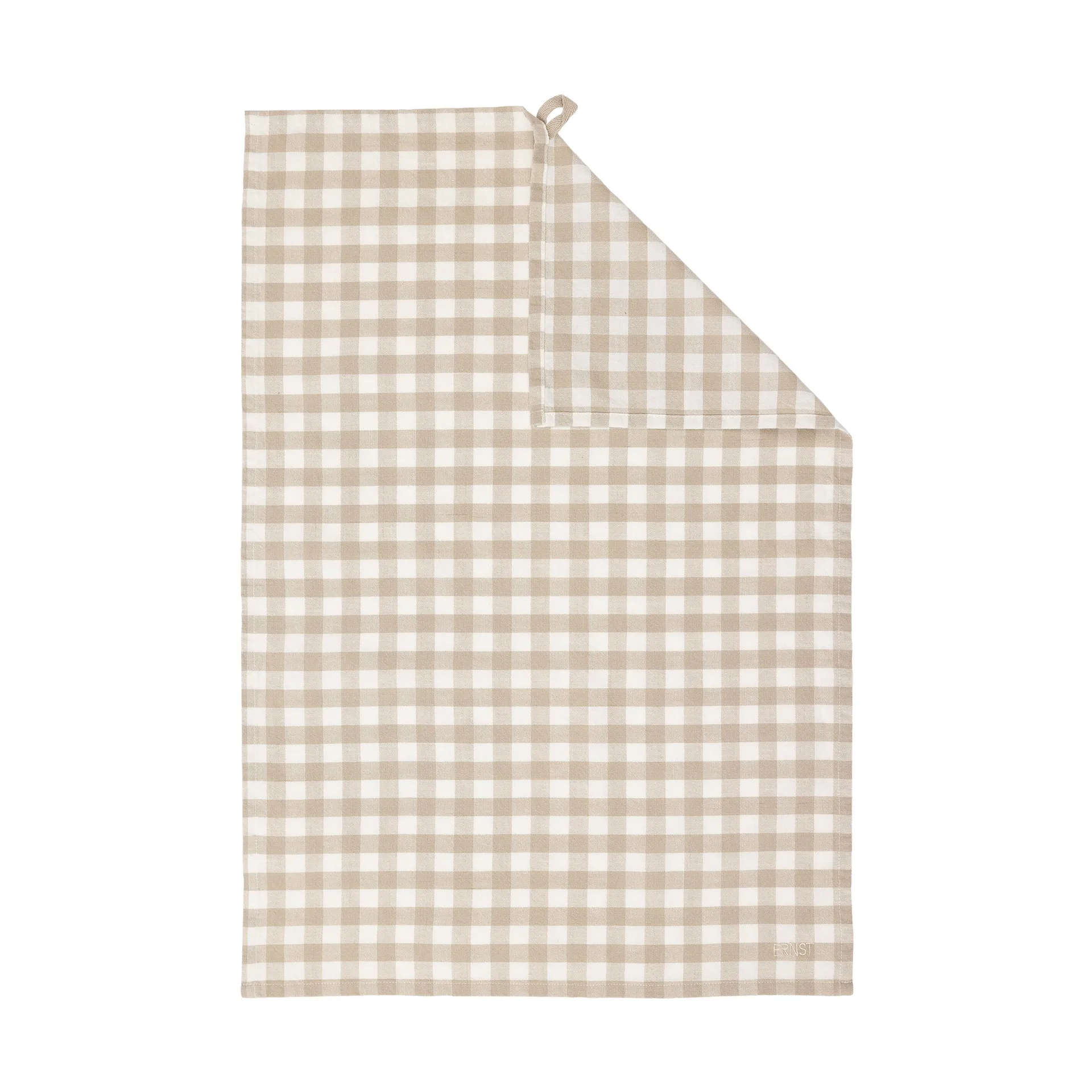 Ernst viskestykke ternet 47x70 cm, Beige-hvid ERNST