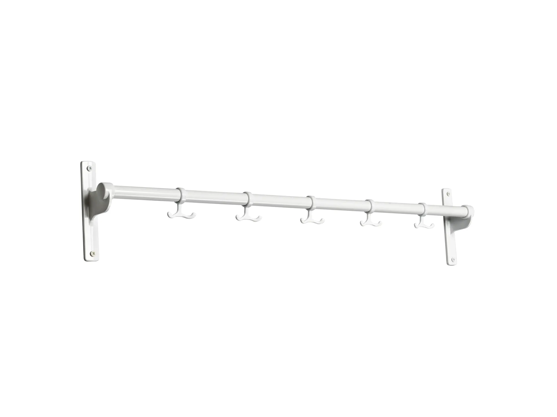 Nostalgi knagerække 100 cm, Hvid-aluminium Essem Design
