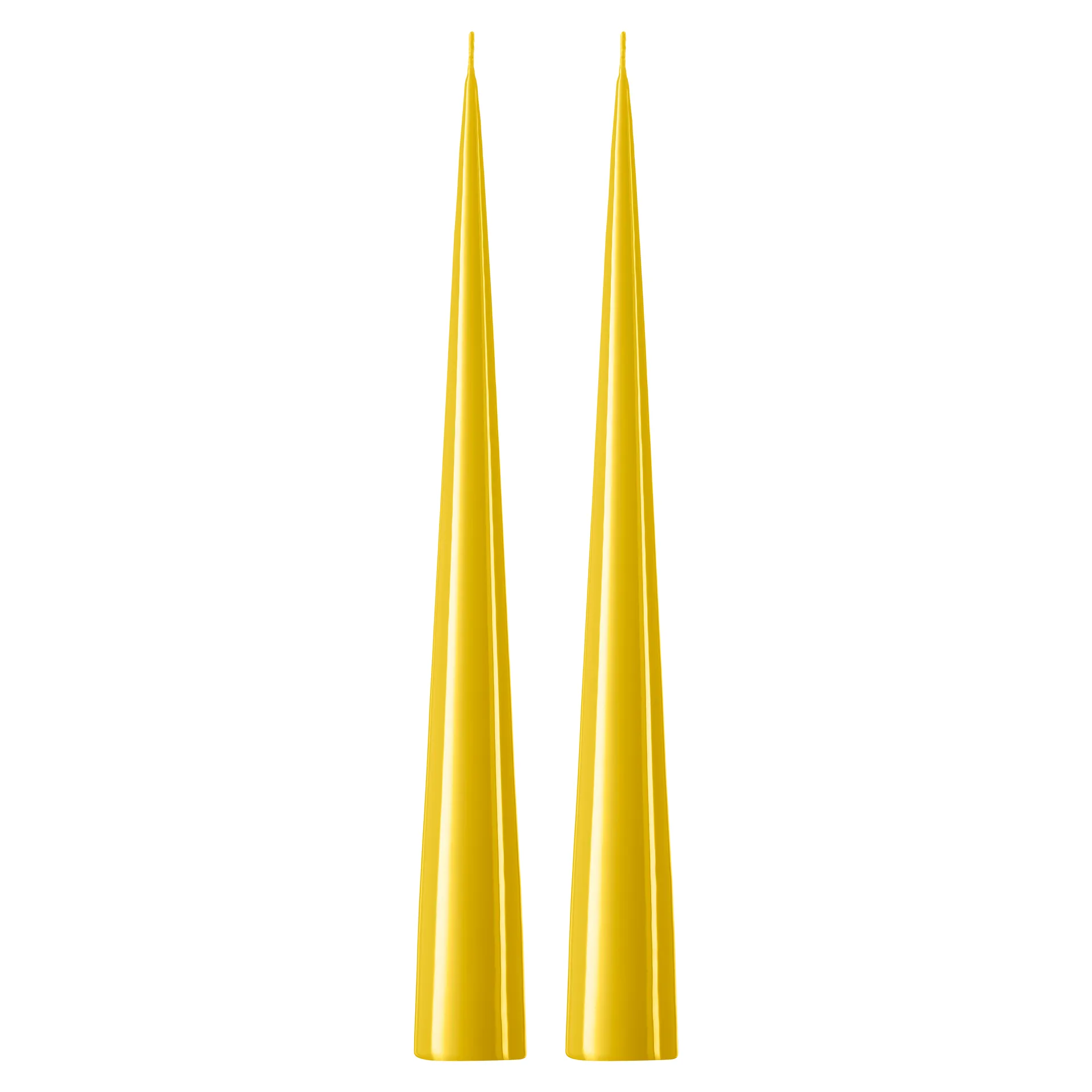 ester & erik kegleformet lys 37 cm 2-pak lakeret, Lemon drop 15-0 ester & erik