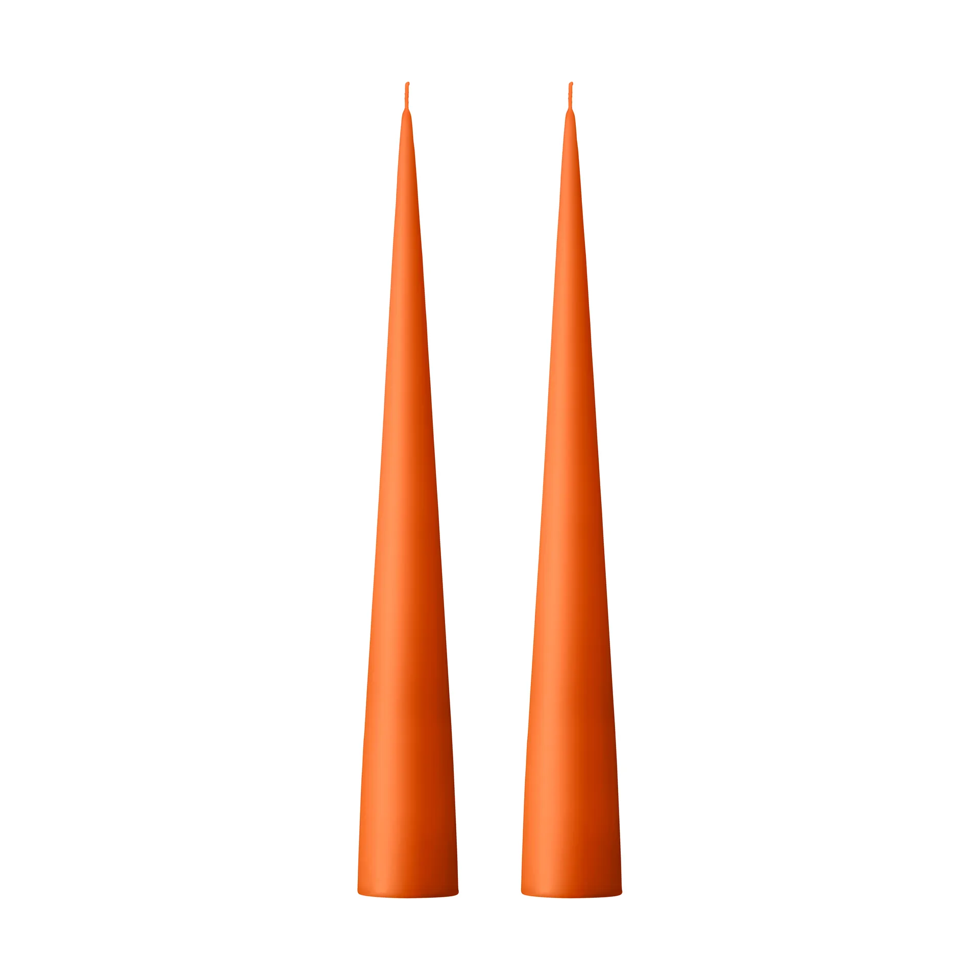 ester & erik kegleformet lys 37 cm 2-pak mat, Mild orange 16 ester & erik