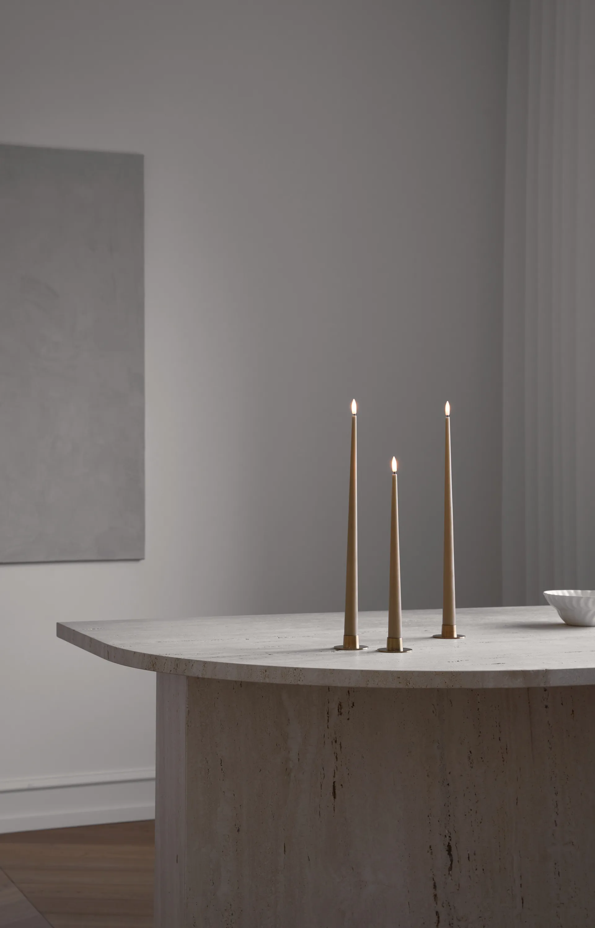 ester & erik kronelys LED 2-pak, 27 Almond butter , 30 cm ester & erik