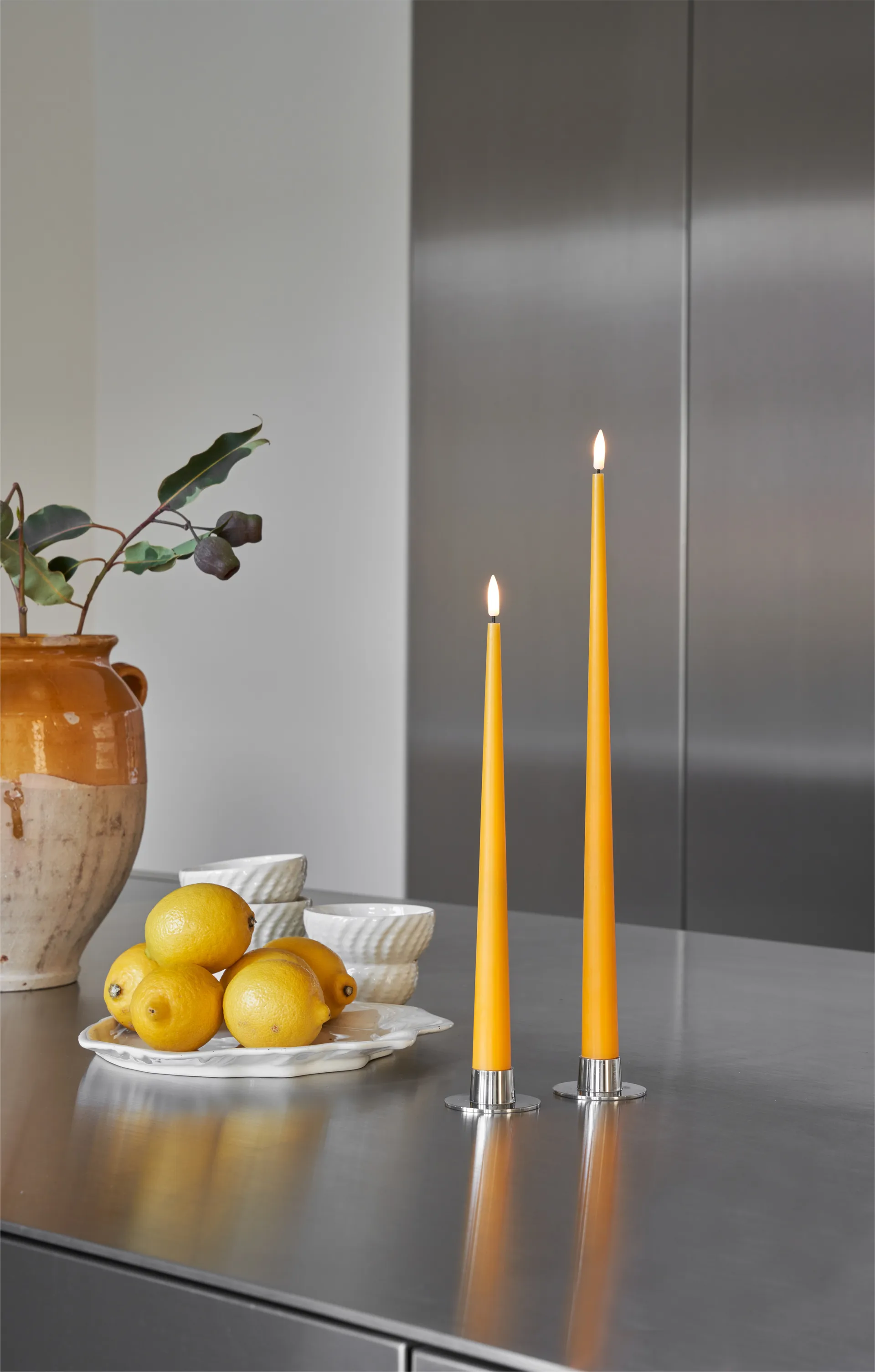 ester & erik kronelys LED 2-pak, 85 Mango, 40 cm ester & erik