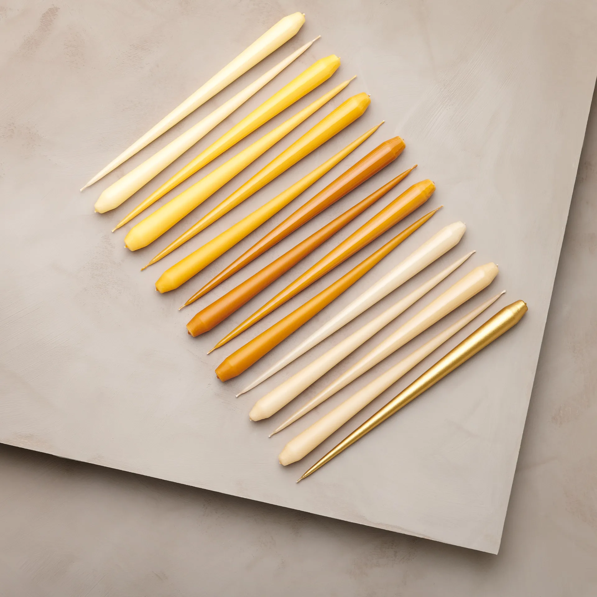 ester & erik lys Lakeret 4-pak, beige 14/2-0, 32 cm ester & erik