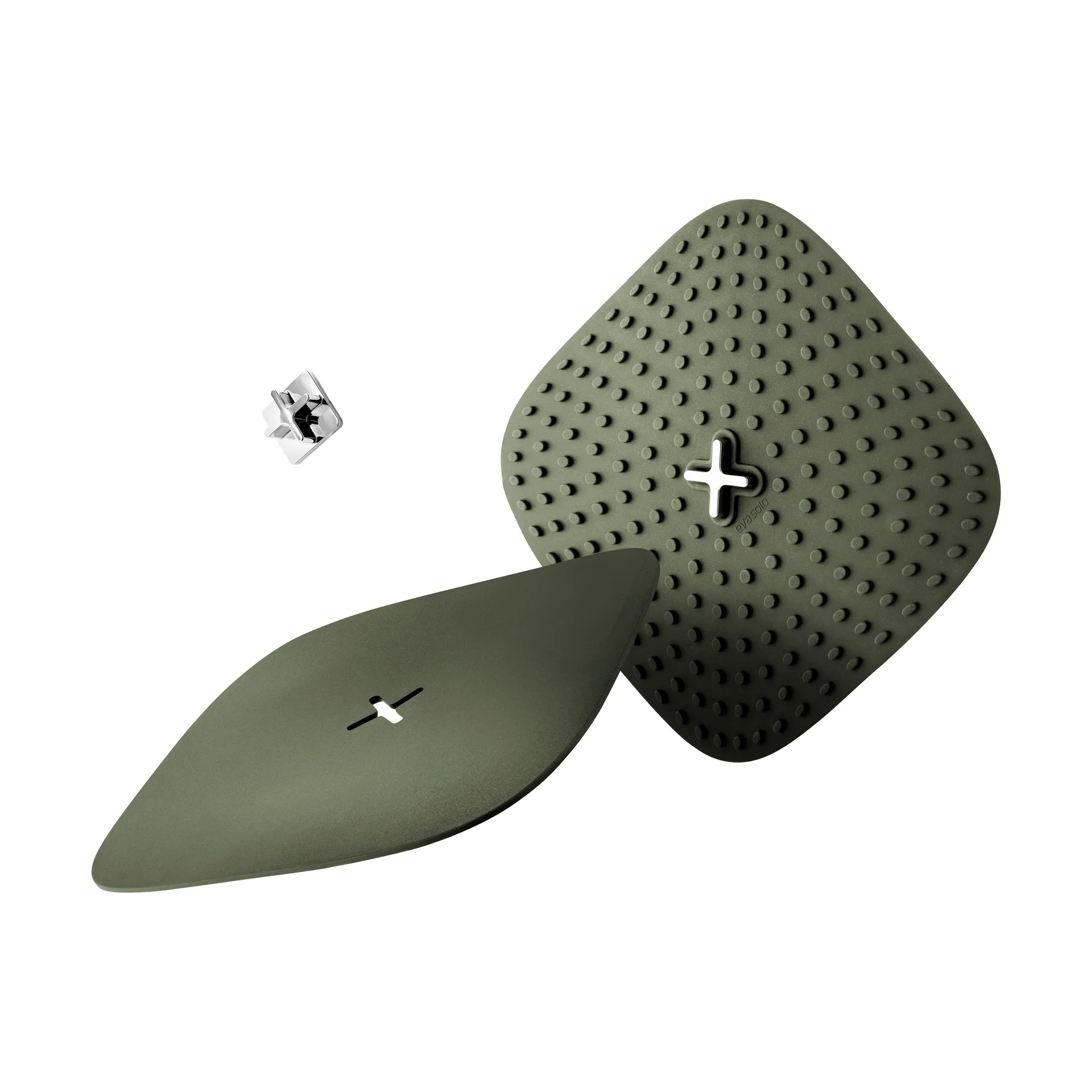 Green Tool grydelapper med krog 18x18 cm 2-pak, Grøn Eva Solo