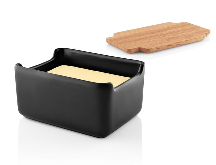 Nordic Kitchen smørskål egetræslåg 10x15 cm, Sort Eva Solo