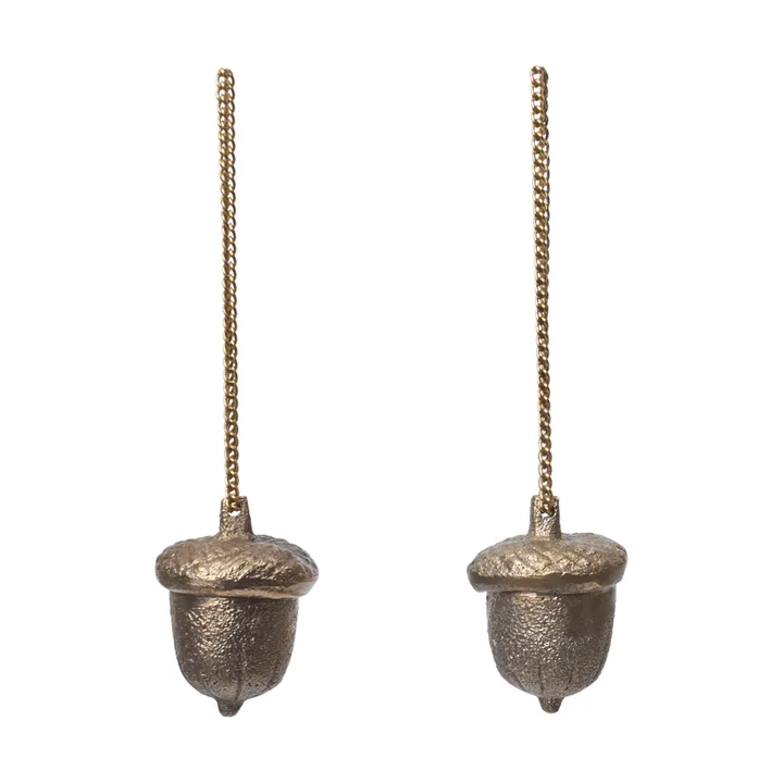 Acorn dekorationsophæng 2-pak - Messing - Ferm Living