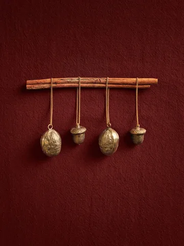 Acorn dekorationsophæng 2-pak - Messing - Ferm Living