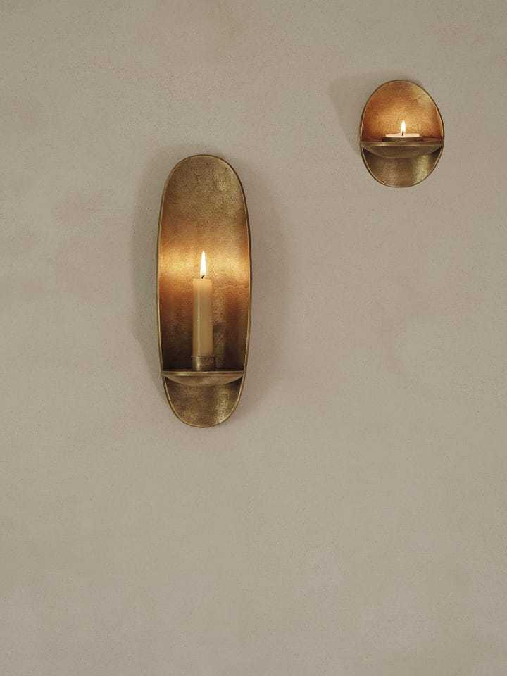 Agapé væglysestage, Brass finish Ferm Living