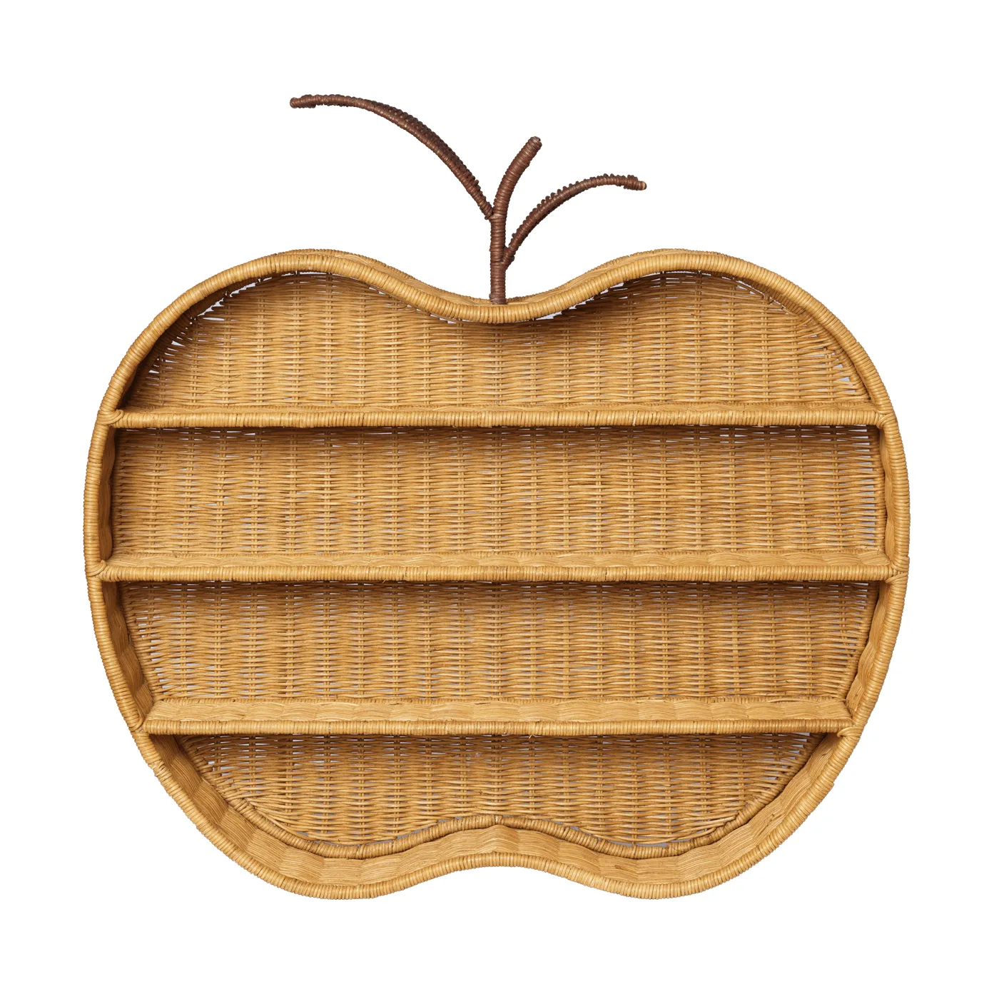 Apple braided væghylde, Natural, 70x12,5x68 cm Ferm Living