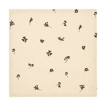 Baies bomuldsserviet 40x40 cm 4-pak - Natural-dark chocolate - Ferm Living