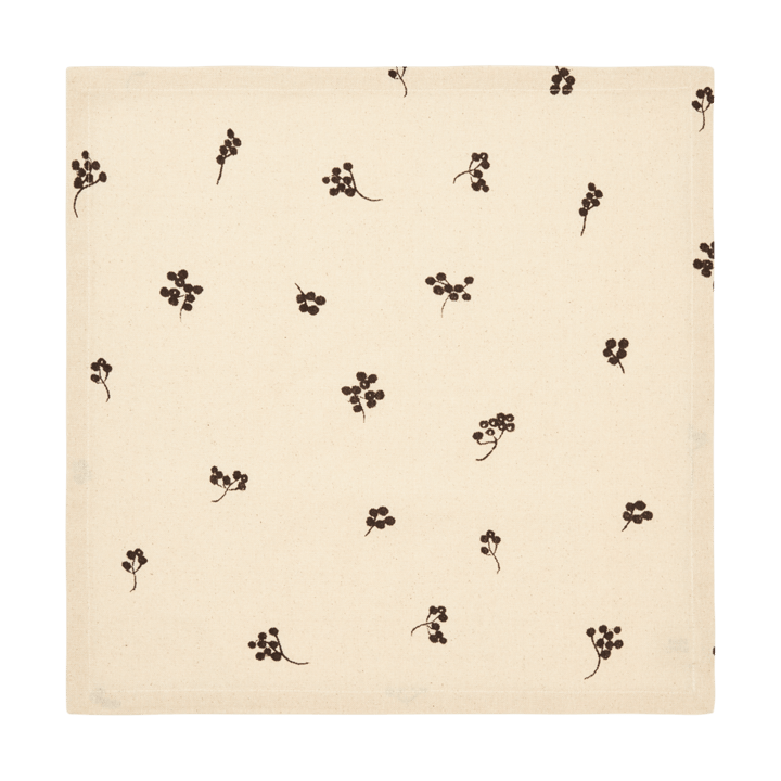 Baies bomuldsserviet 40x40 cm 4-pak, Natural-dark chocolate Ferm Living