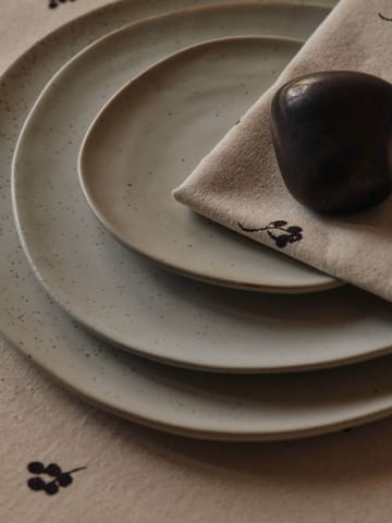 Baies bomuldsserviet 40x40 cm 4-pak - Natural-dark chocolate - Ferm Living