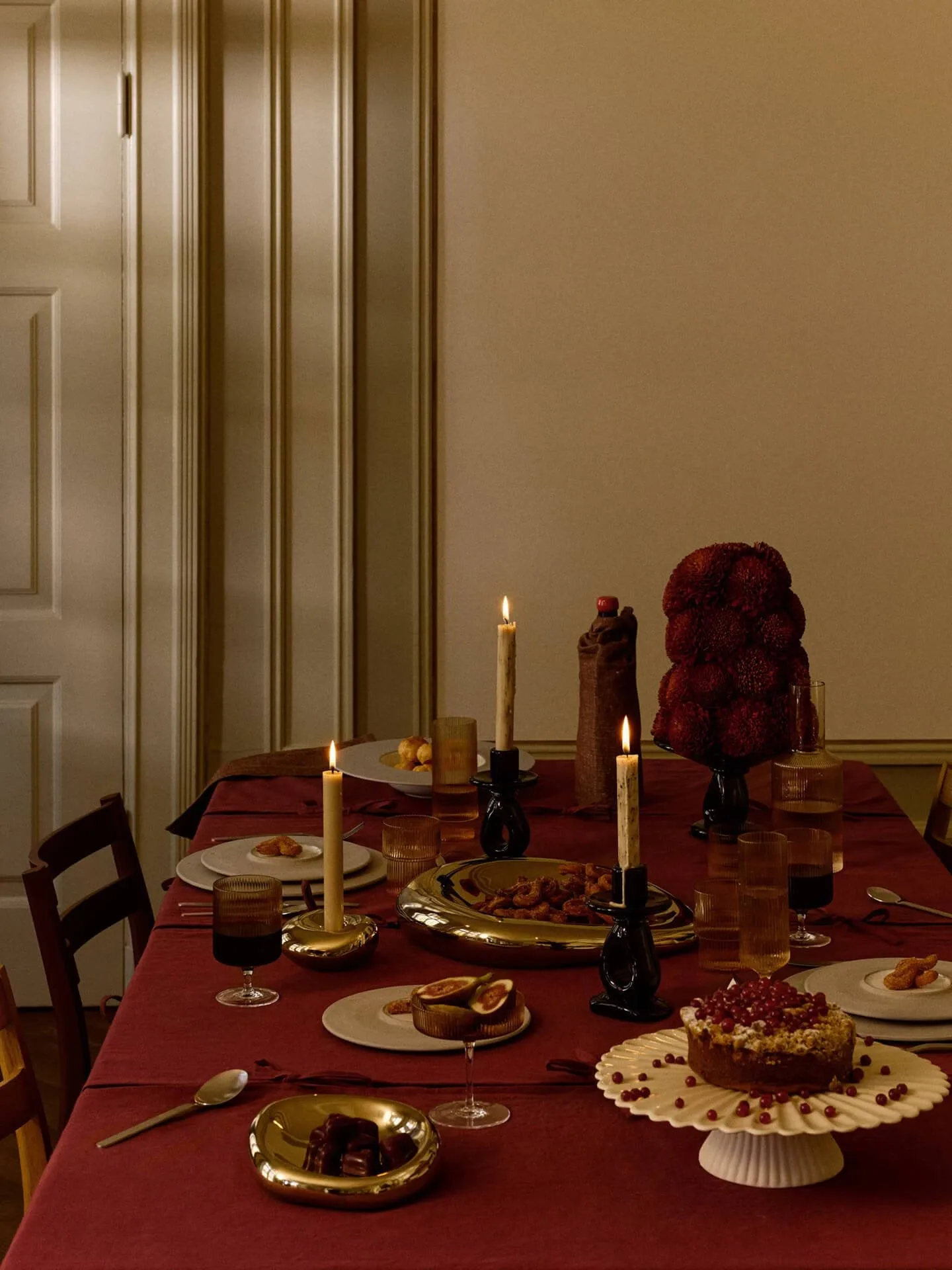 Bellure centerpiece dekorationsskål Ø35 cm, Messingfinish Ferm Living