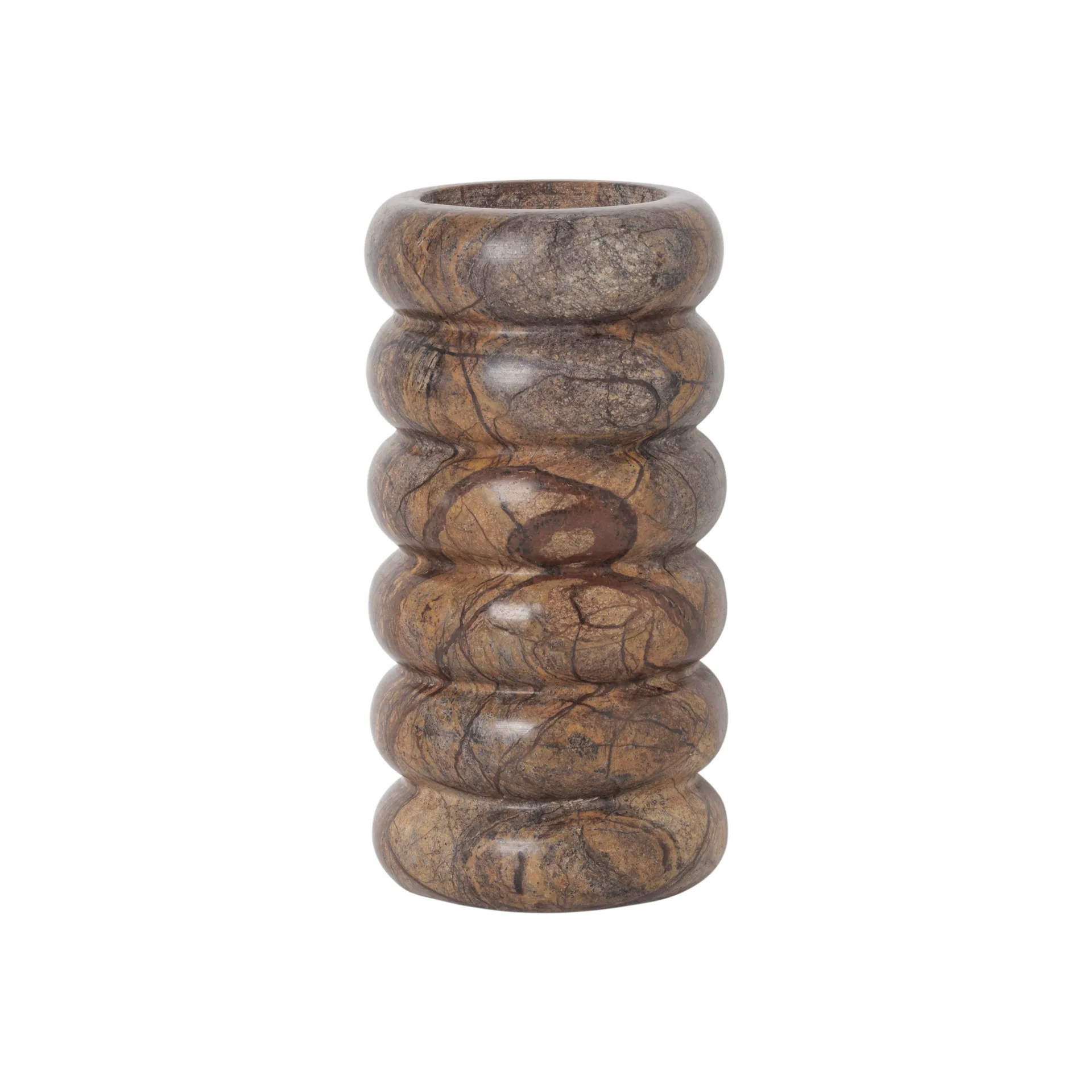 Bendum vase, Brun marmor Ferm Living