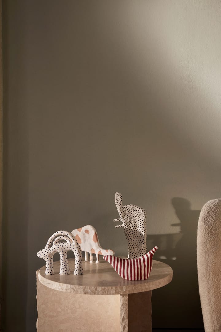 Benzon skulptur, White/Brown Ferm Living