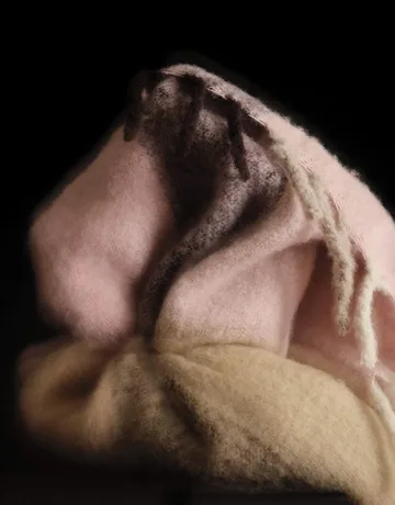 Blur mohair plaid - Butter-pale rose, 130x170 cm - Ferm Living