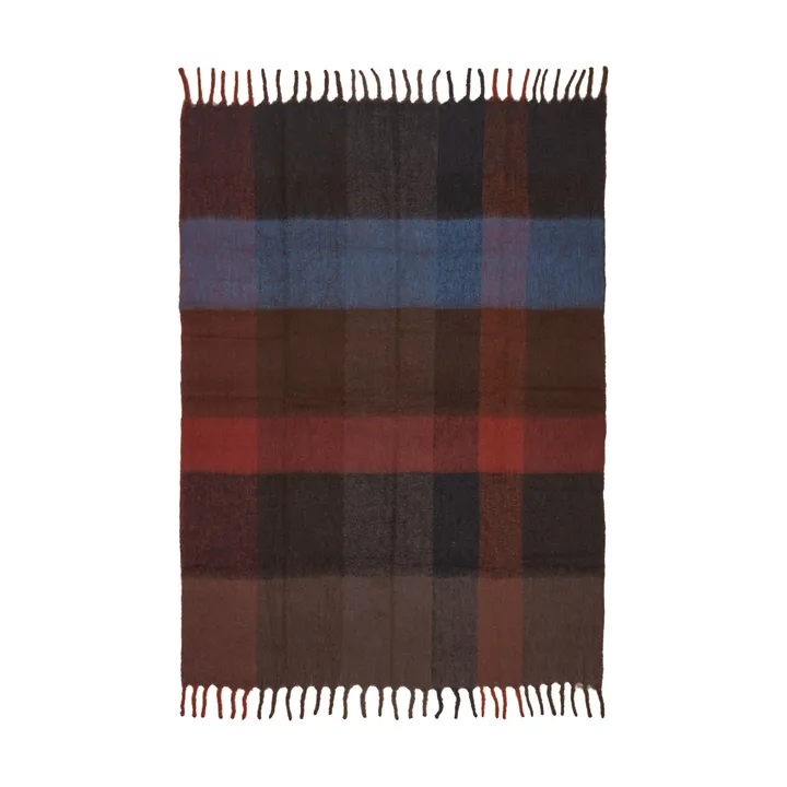 Blur mohair plaid - Dark chocolate-oxide red, 130x170 cm - Ferm Living