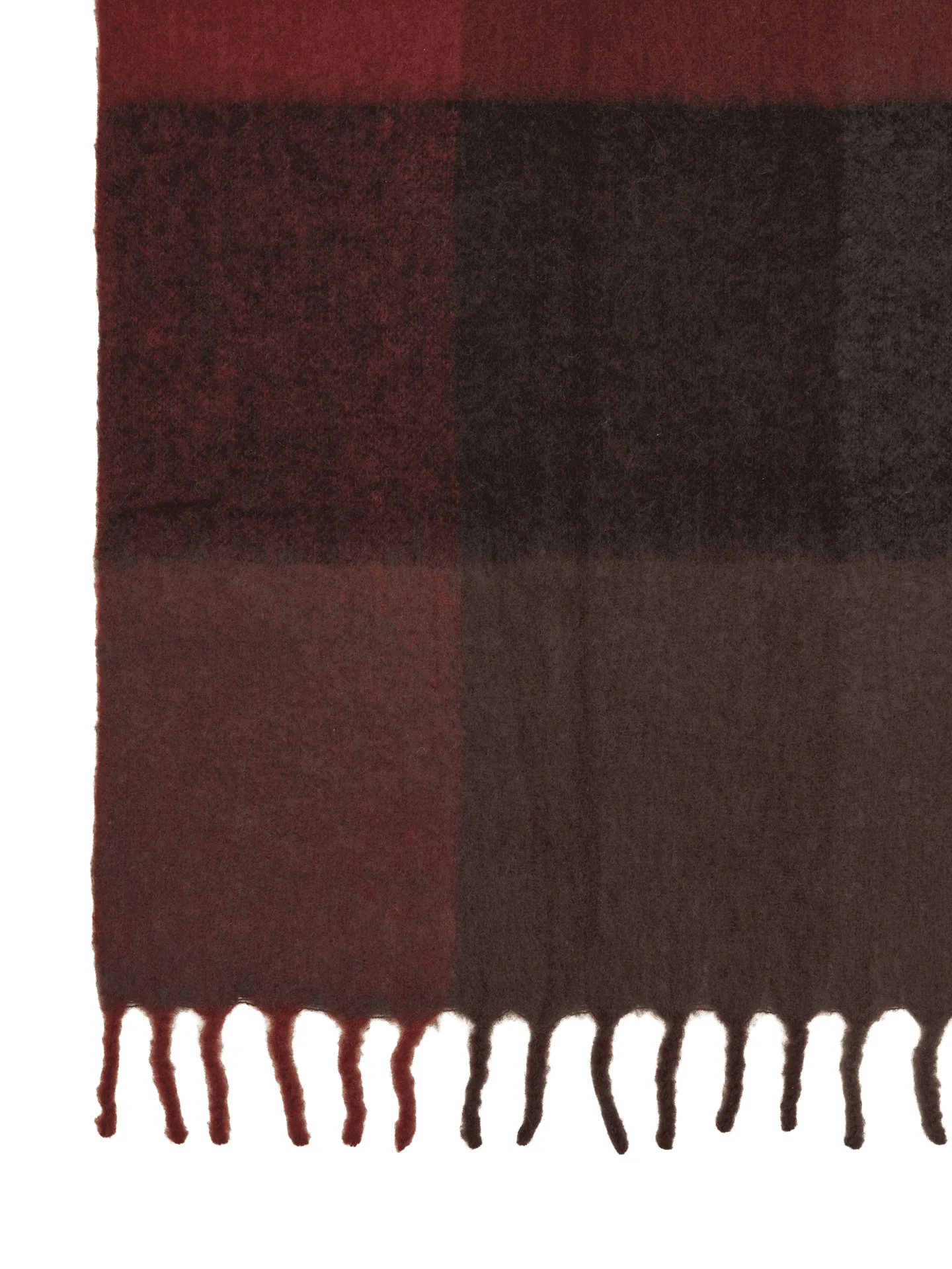 Blur mohair plaid, Dark chocolate-oxide red, 130x170 cm Ferm Living