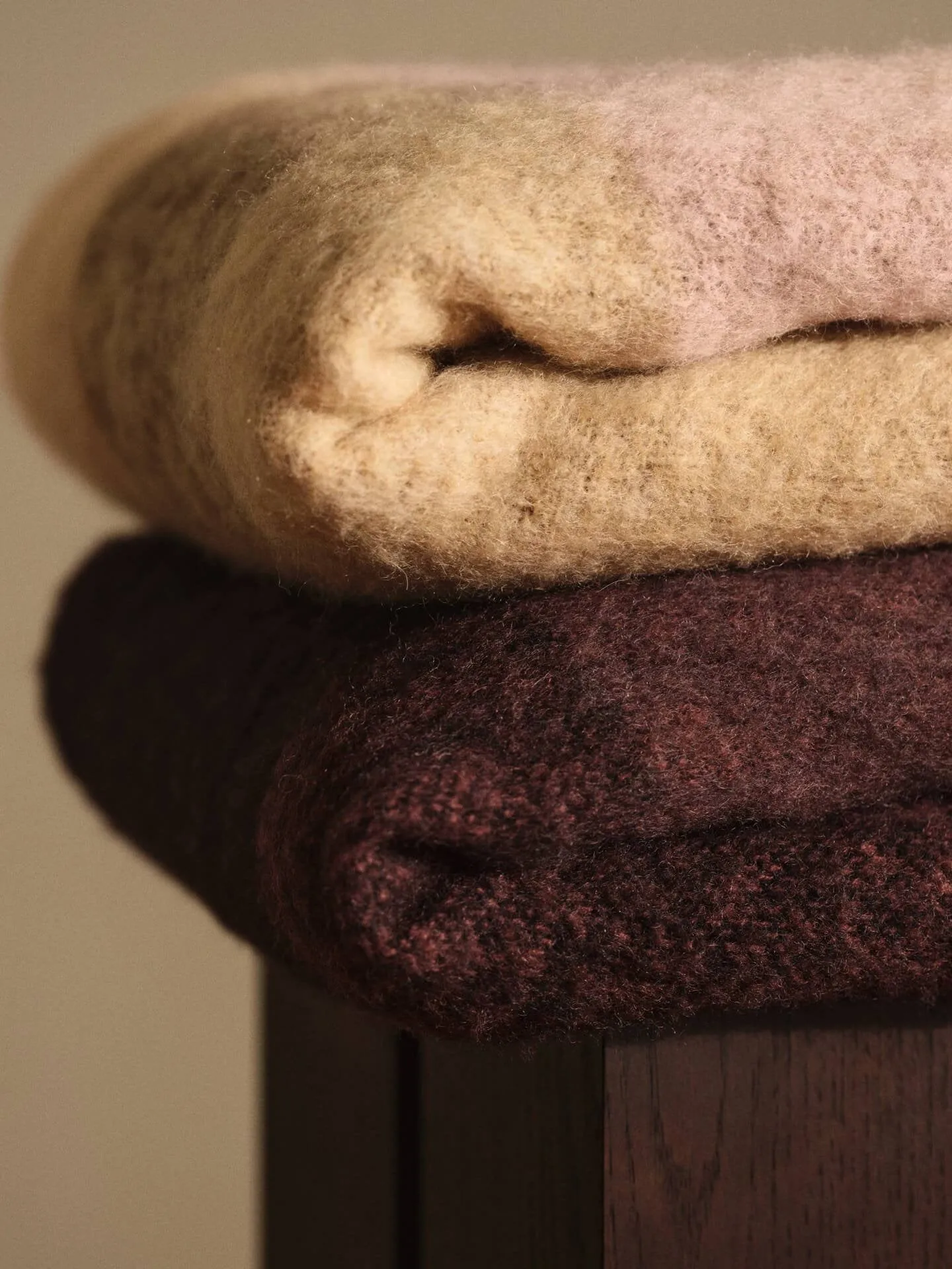Blur mohair plaid, Dark chocolate-oxide red, 130x170 cm Ferm Living