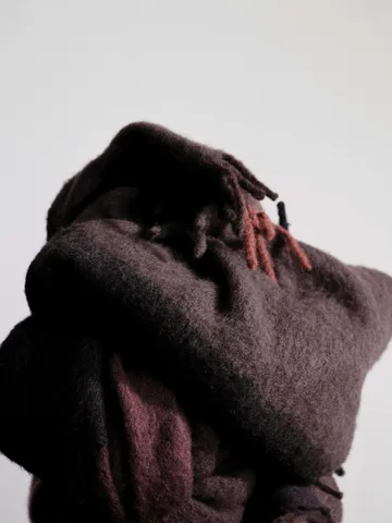 Blur mohair plaid - Dark chocolate-oxide red, 130x170 cm - Ferm Living
