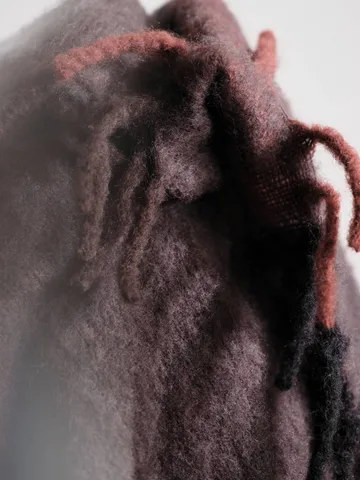 Blur mohair plaid - Dark chocolate-oxide red, 130x170 cm - Ferm Living