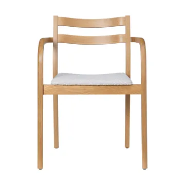 Boda armstol - Polstret sæde rugged bouclé, natural-off-white - Ferm Living