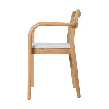 Boda armstol - Polstret sæde rugged bouclé, natural-off-white - Ferm Living