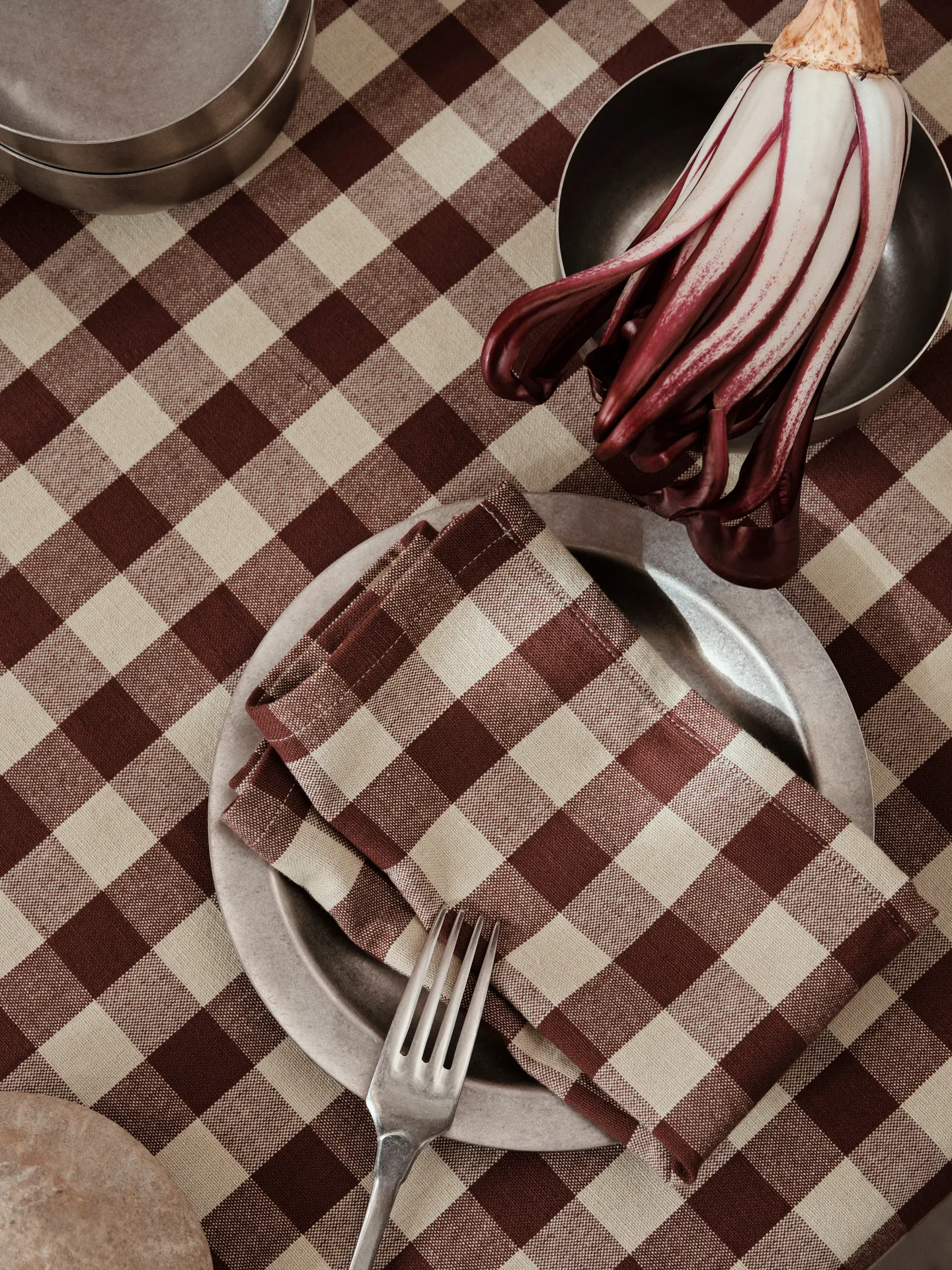 Bothy check dug 150x240 cm, Cinnamon-grey green Ferm Living