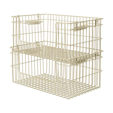 Cala stabelbar kurv 2-pak - Cashmere, 28,7x18x13 cm - Ferm Living