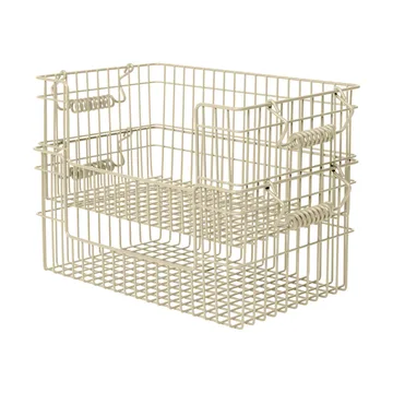 Cala stabelbar kurv 2-pak - Cashmere, 28,7x18x13 cm - Ferm Living
