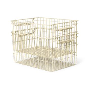 Cala stabelbar kurv 2-pak - Cashmere, 36,2x26,2x20,2 cm - Ferm Living