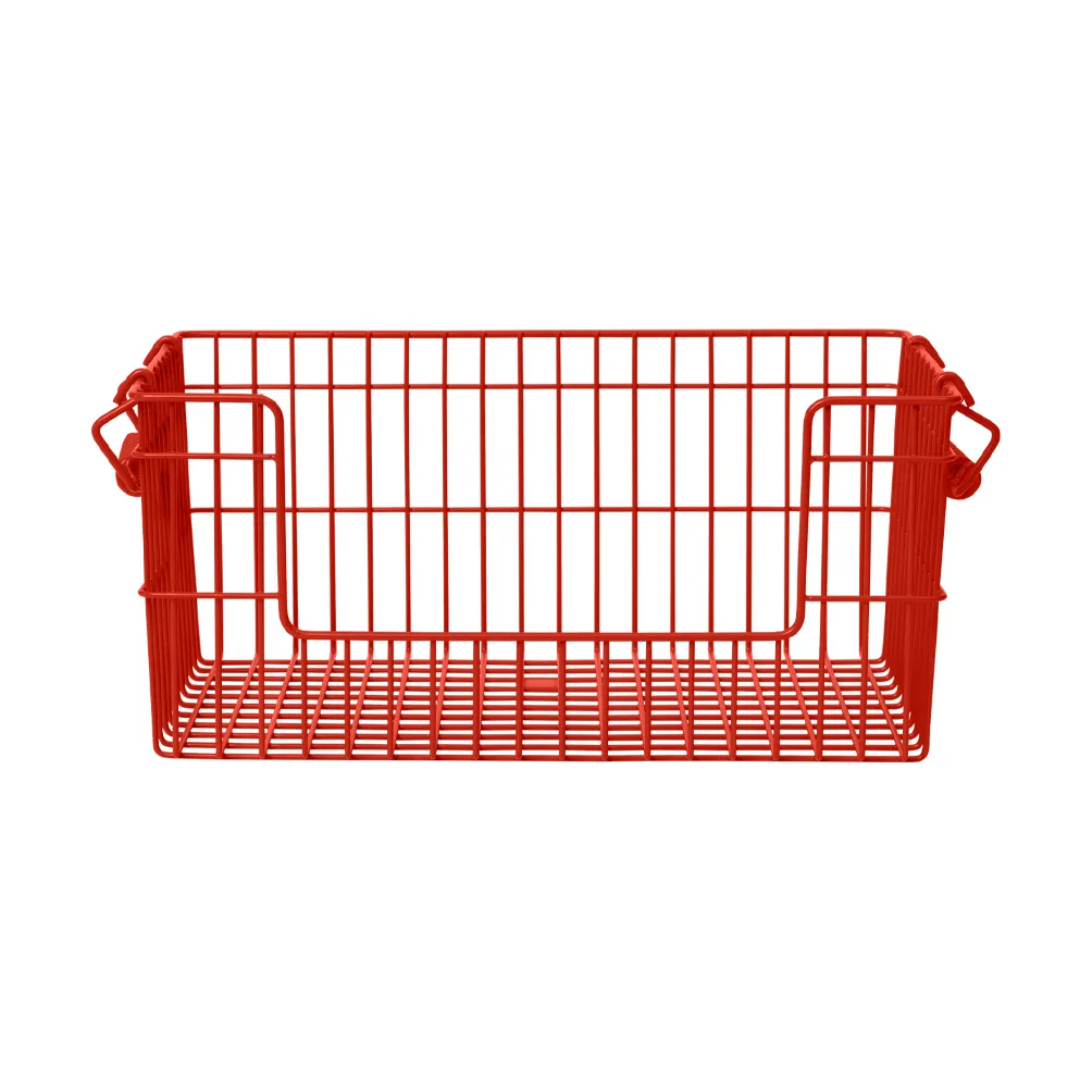 Cala stabelbar kurv 2-pak, Poppy red, 28,7x18x13 cm Ferm Living