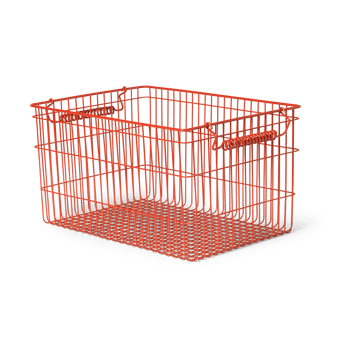 Cala stabelbar kurv 2-pak - Poppy red - Ferm Living