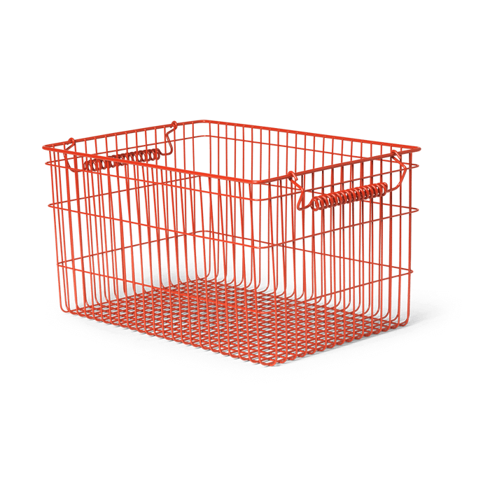 Cala stabelbar kurv 2-pak, Poppy red Ferm Living