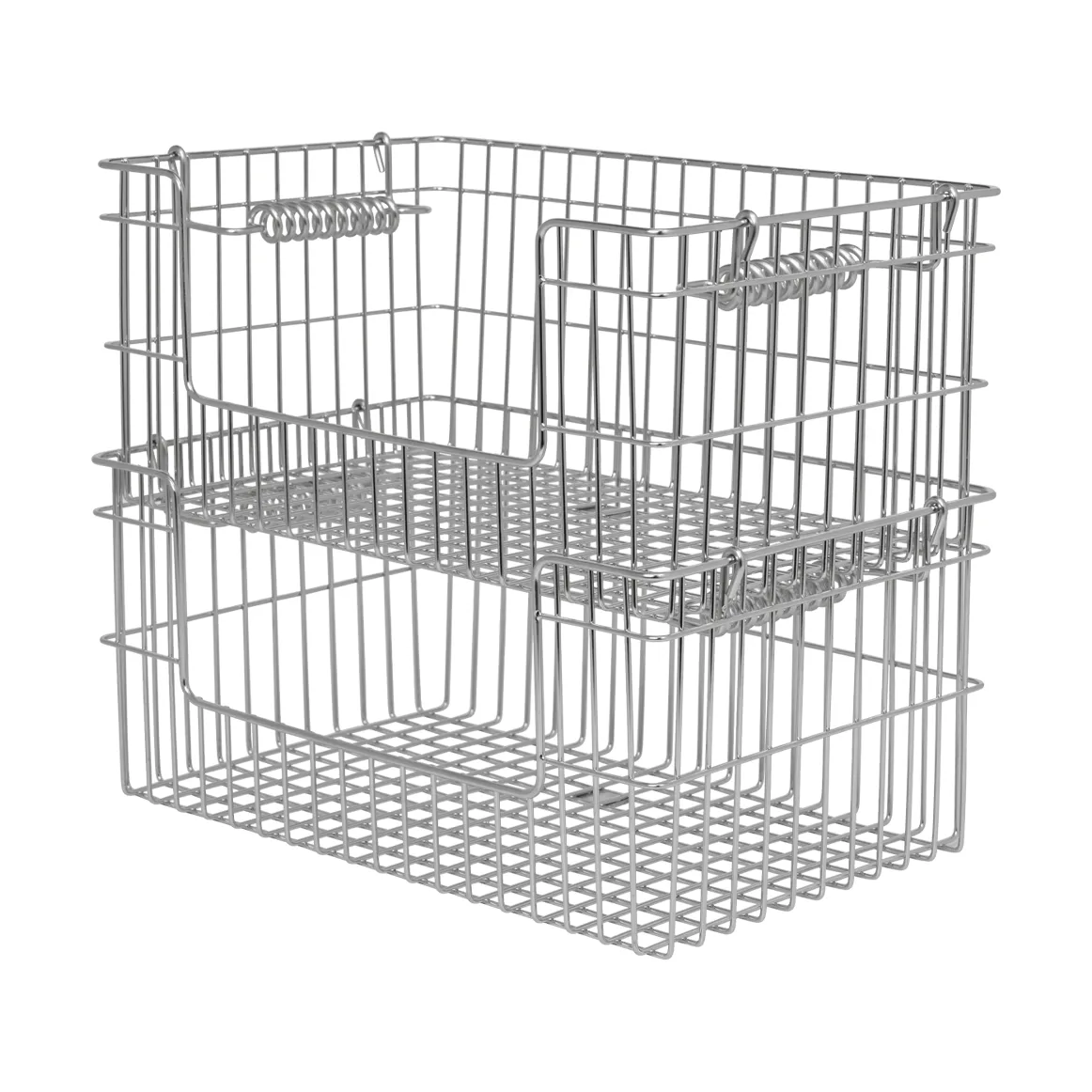 Cala stabelbar kurv 2-pak, Stainless Steel, 28,7x18x13 cm Ferm Living
