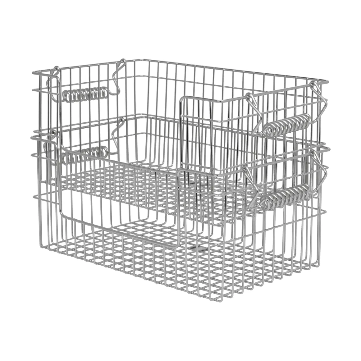 Cala stabelbar kurv 2-pak, Stainless Steel, 28,7x18x13 cm Ferm Living