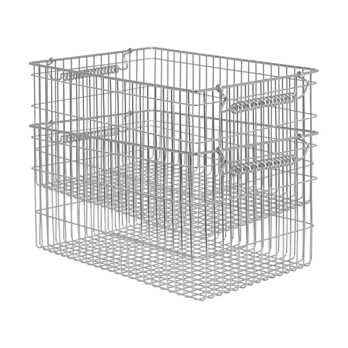 Cala stabelbar kurv 2-pak, Stainless Steel, 36,2x26,2x20,2 cm Ferm Living